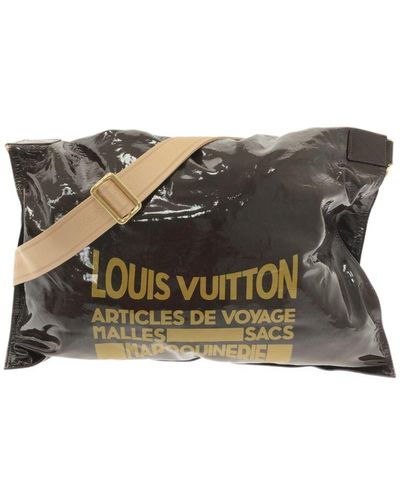 Louis Vuitton Vintage Raindrop Besace Bag Brown Patent Leather