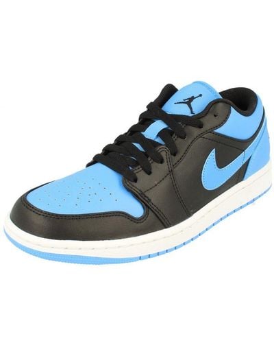 Nike Air Jordan 1 Low Black Trainers - Blue
