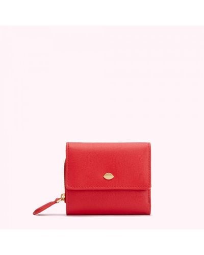 Lulu Guinness Red Leather Jodie Wallet