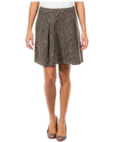 Met A-shaped Skirt With Side Zipper 70dgc0263 Woman Cotton - Multicolour