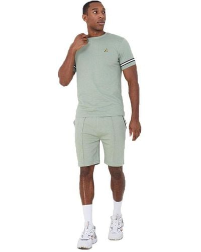 Brave Soul 'Chadwick' T-Shirt And Shorts Set - Green
