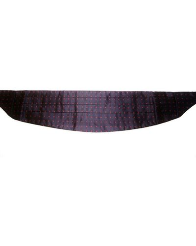 Dolce & Gabbana Black Waist Tuxedo Smoking Belt Cummerbund Silk - Purple