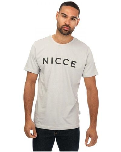 Nicce London Original T-shirt Met Logo Voor , Grijs - Wit