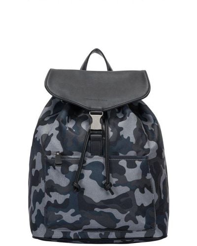 Smith & Canova Nylon Drawstring Backpack - Blue