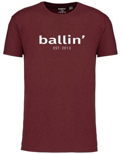 Ballin Amsterdam Est. 2013 Tee Ss Regular Fit Shirt Rood