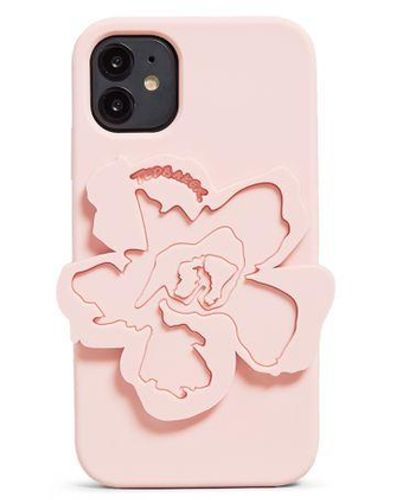 Ted Baker Roesa Magnolia Silicone Iphone 11 Clip Case - Pink