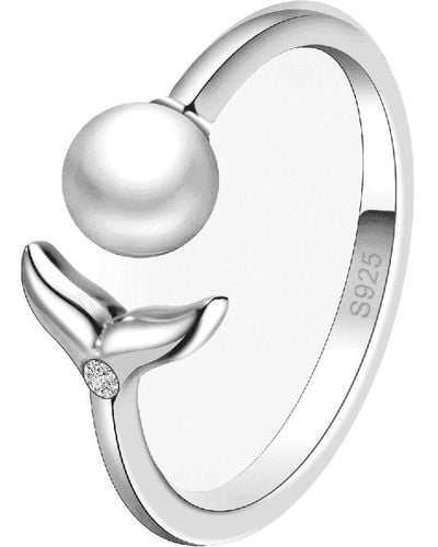 Victoria Hyde London Ring Mermaid Pearl Stainless Steel - White