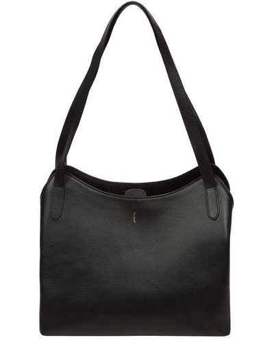 Cultured London 'Arabella' Leather Handbag - Black