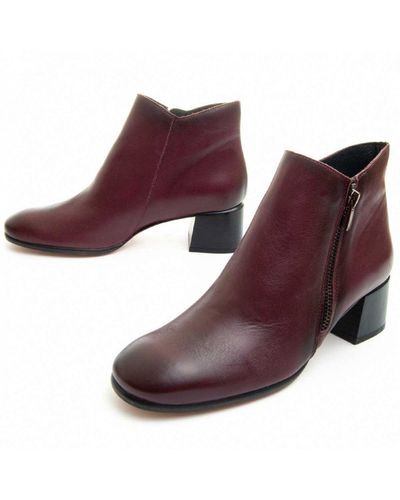 Purapiel Ankle Boot Crimea2 In Red Leather