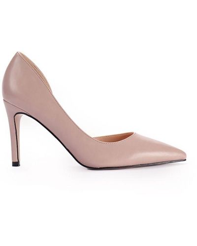 Nine West 'tiana' Nude Cut Out Court Shoe Rubber - Pink