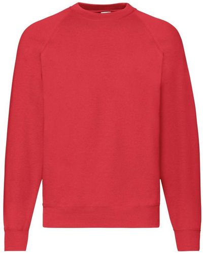 Fruit Of The Loom Raglan Mouwen Belcoro® Sweatshirt (rood)