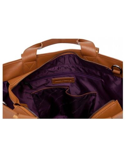 Smith & Canova Smooth Leather E/w Tote / Shoulder Bag - Brown