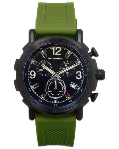 Morphic M93 Series Chronograph Strap Watch W/Date - Green
