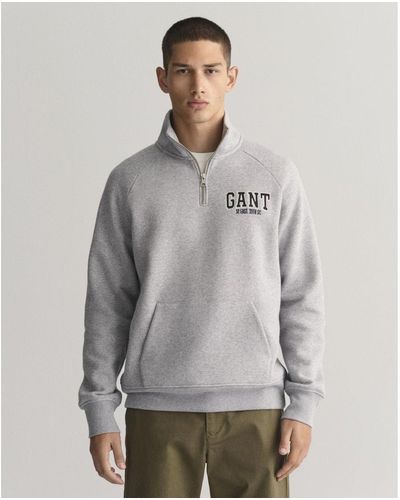 GANT Arch Half-Zip Sweatshirt - Grey