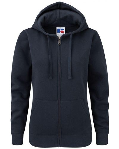 Russell Ladies Premium Authentic Zipped Hoodie (3-Layer Fabric) (French) - Blue
