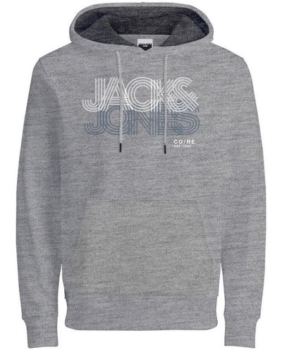 Jack & Jones Hooded Sweatshirt Pullover - Grey
