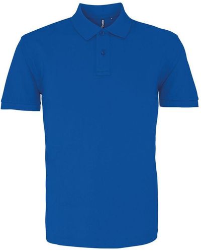 Asquith & Fox Organic Classic Fit Polo Shirt - Blue