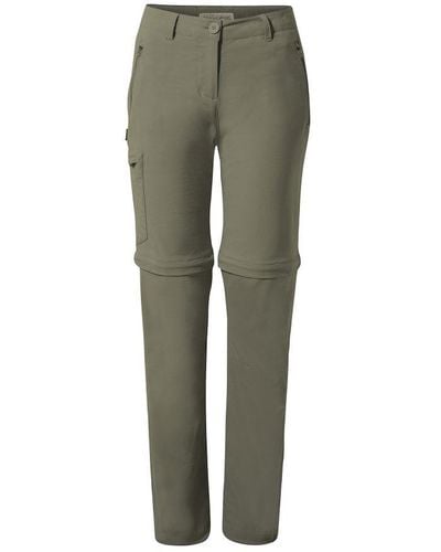 Craghoppers Ladies Nosilife Pro Ii Convertible Trousers (Soft Moss) - Green