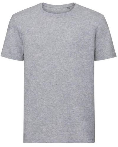 Russell Authentic Pure Organic T-Shirt (Light Oxford) - Grey