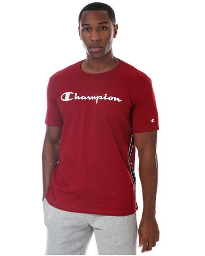 Champion T-shirt Met Ronde Hals Voor , Rood