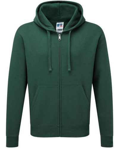Russell Authentic Full Zip Hooded Sweatshirt / Hoodie (Bottle) - Green