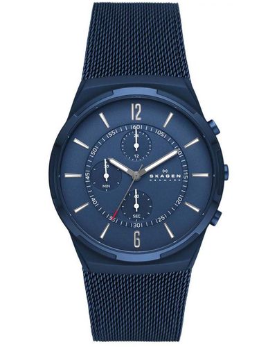 Skagen Melbye Chronograph Horloge Blauw Skw6803