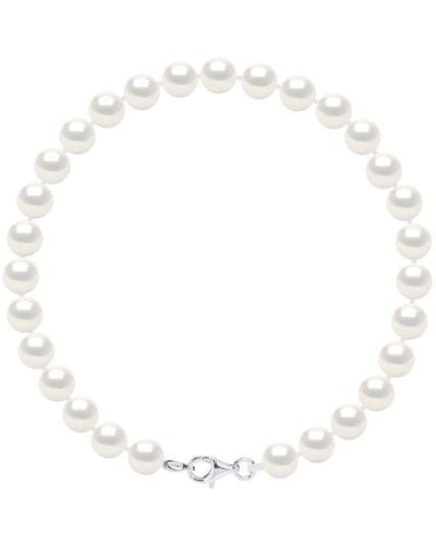 Diadema Armband Rank Zoetwaterparels Rond 6-7 Mm White 925 - Wit