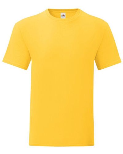 Fruit Of The Loom Iconic T-Shirt (Pack Of 5) (Sunflower) - Yellow