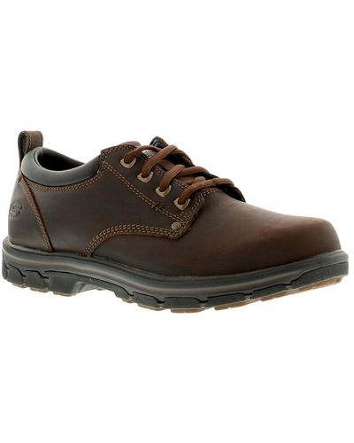 Skechers Segment Rilar Leather Casual Shoes Brown