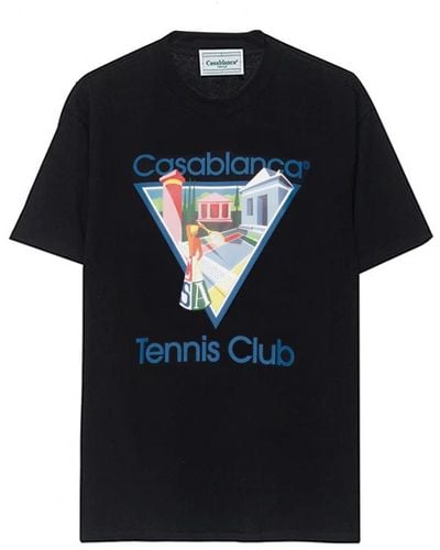 Casablancabrand Tennisclub 'la Joueuse' T-shirt Zwart