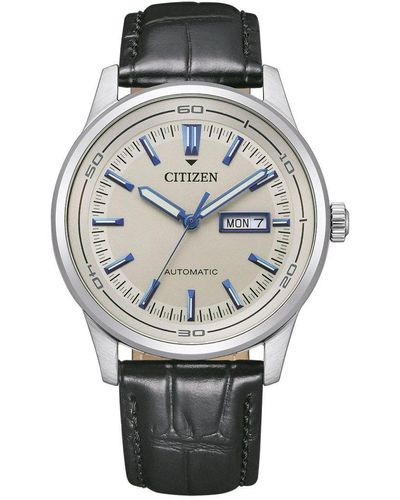 Citizen Black Watch Nh8400-10ae Leather - Grey