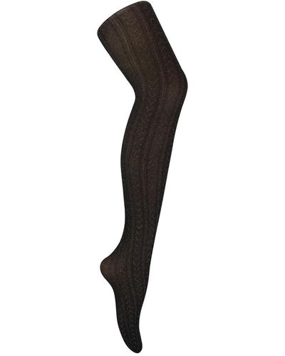 Sock Snob Glinsterende Panty Voor | Chevron-patroon - Zwart
