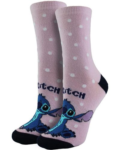 Disney Stitch Socks - Purple