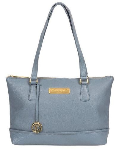 Pure Luxuries 'Keira' Cloud Leather Handbag - Blue