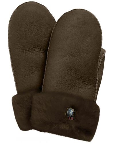 Parajumpers Shearling Mittens Chesnut Gloves - Brown