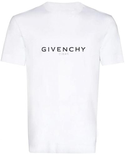 Givenchy T-shirt Met Omgekeerde Parijs-logoprint In Wit