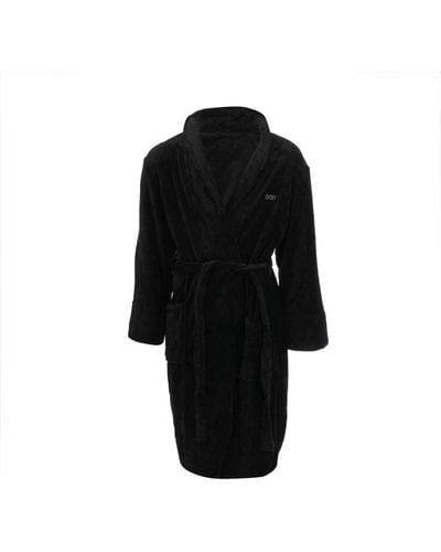 DKNY Colts Fleece Robe - Black
