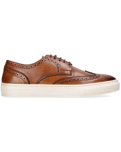 KG by Kurt Geiger Leather Reece Brogue Trainers - Brown