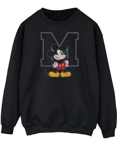 Disney Classic M Mickey Mouse Sweatshirt () - Black