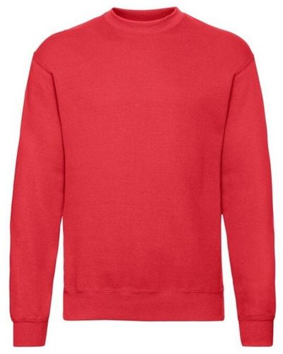 Fruit Of The Loom Classic 80/20 Set-In Sweatshirt () - Red