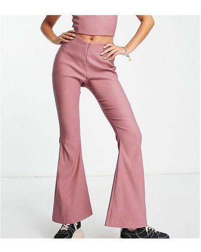 Collusion Bengaline Flare Trouser Co-Ord - Pink