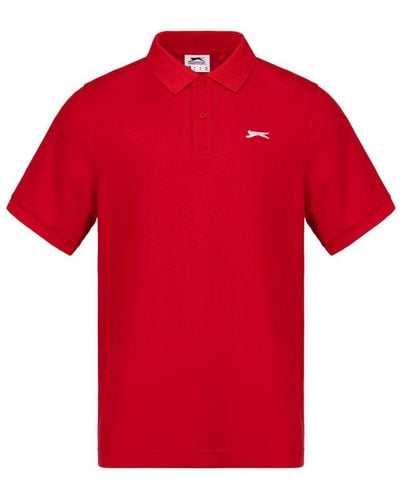 Slazenger Plain Polo Shirt - Red