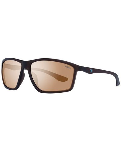 BMW Rectangle Sunglasses With 100% Uva & Uvb Protection - Brown
