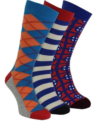 Happy Socks Hs By - 3 Pack Classic Structure Dress - Target - Blue