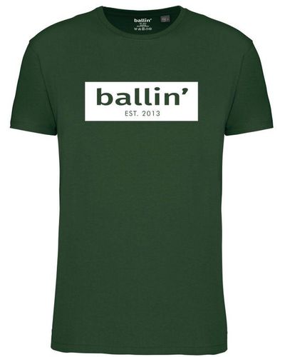 Ballin Amsterdam Est. 2013 Tee Ss Cut Out Logo Shirt Groen