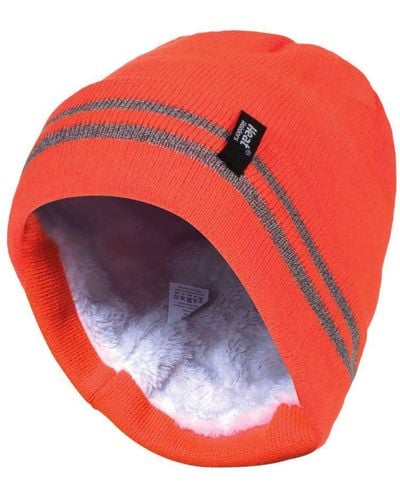 Heat Holders Hi Vis Reflective High Visibility Hat - Red