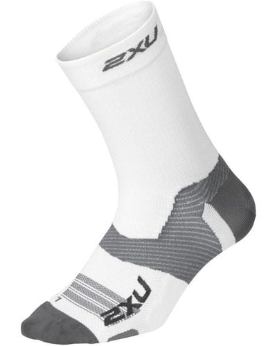 2XU U Vectr Ultralight Crew Socks White/grey
