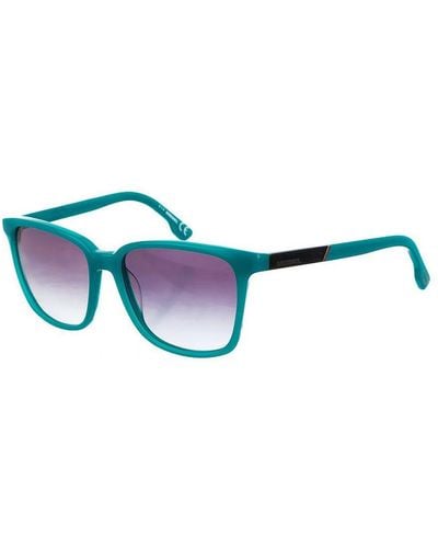 DIESEL Rectangular Acetate Sunglasses Dl0122 - Blue