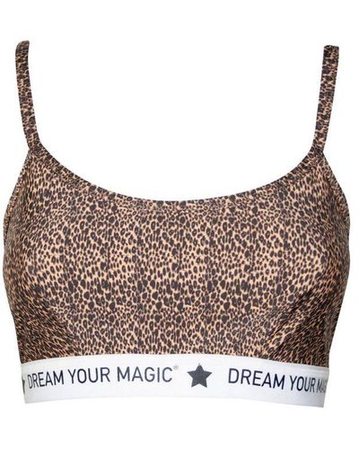 Magic Bodyfashion Niet-voorgevormde Bh Top Dream Your Magic Bruin/zwart