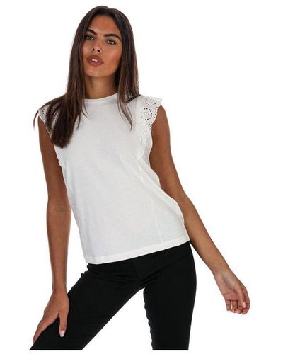 Vero Moda Hollyn Top Van Jersey In Wit